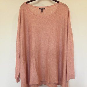 Eileen Fisher Tencel, Wool and Alpaca Sweater XL Muted Coral